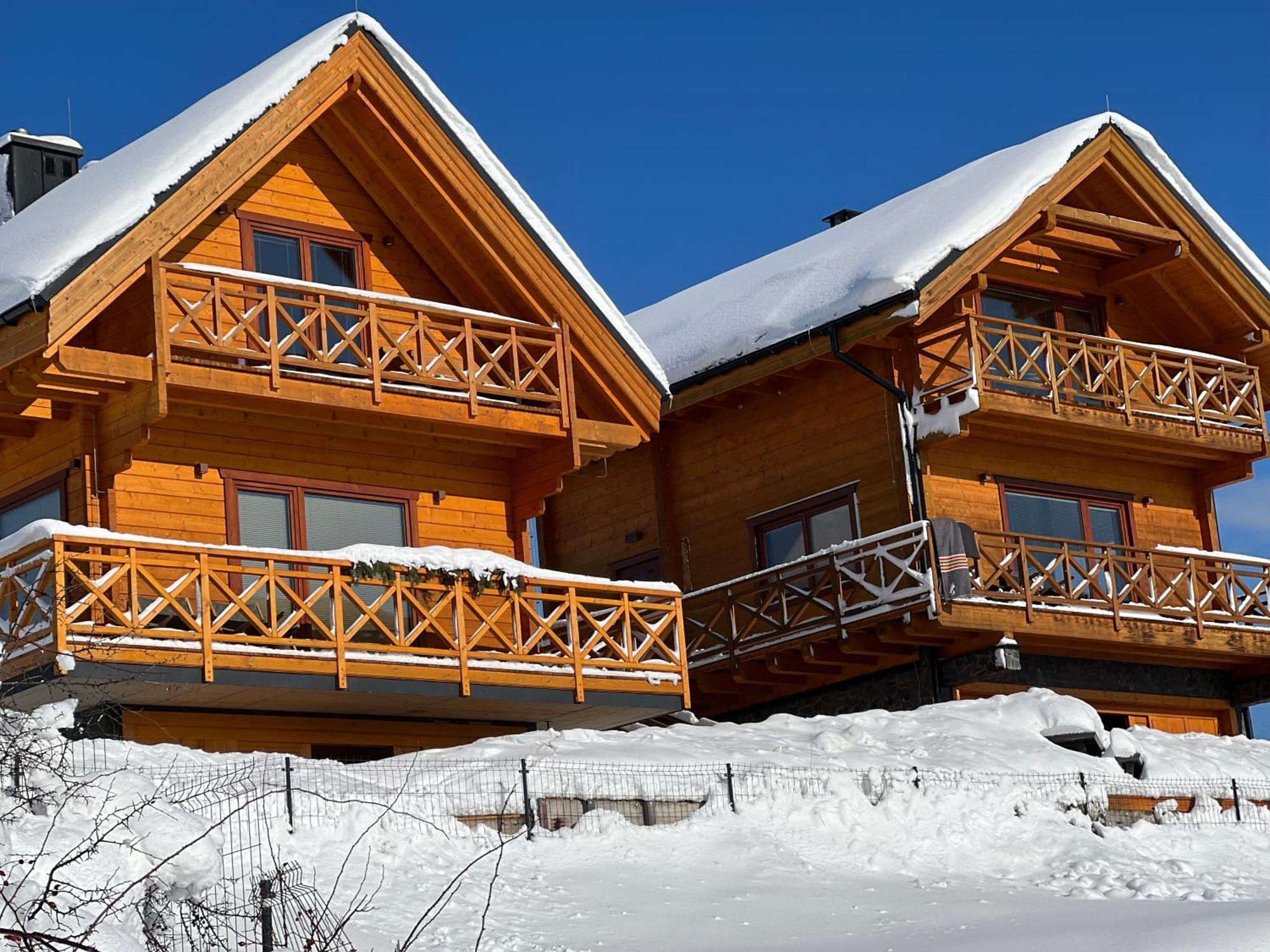 Houten Vakantiewoning "Reisnaarpolen" Royaal Ontbijt, Sauna En Hottub Czarna Góra Dış mekan fotoğraf