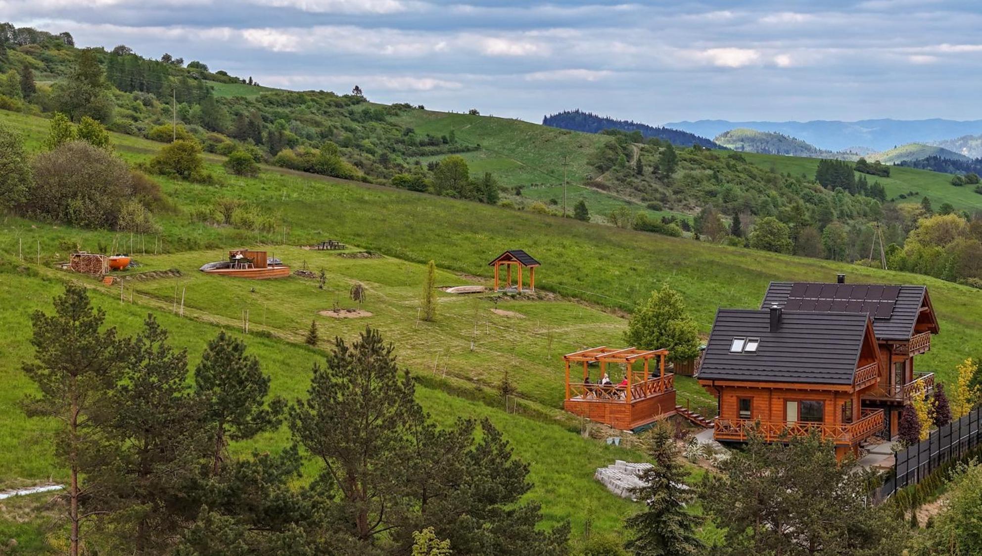 Houten Vakantiewoning "Reisnaarpolen" Royaal Ontbijt, Sauna En Hottub Czarna Góra Dış mekan fotoğraf